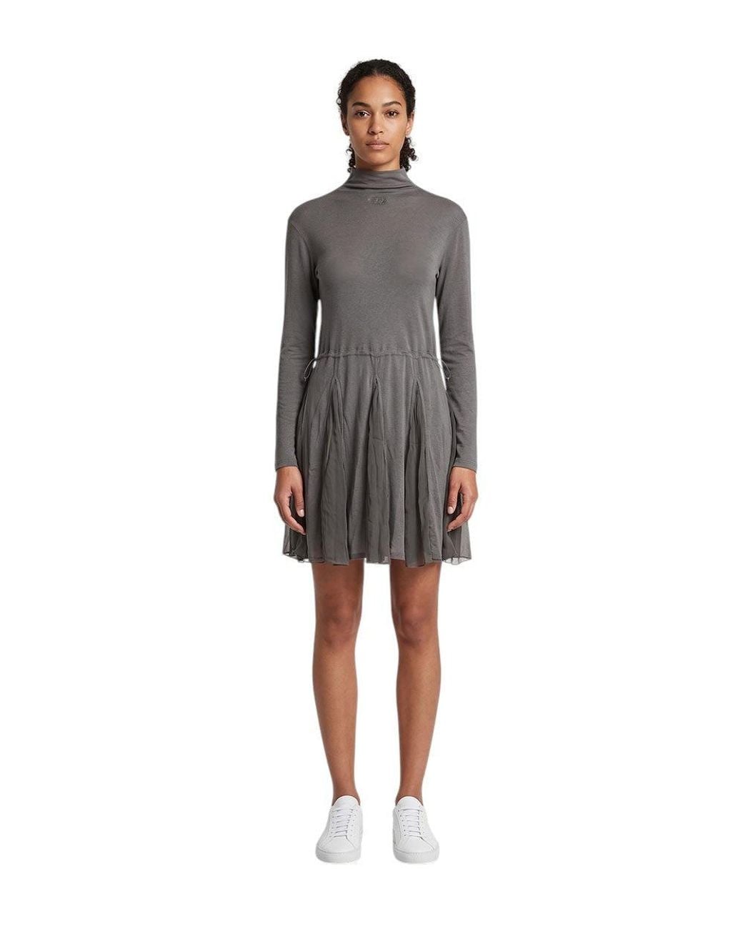 DIESEL Gray Turtle Neck Mini Dress
