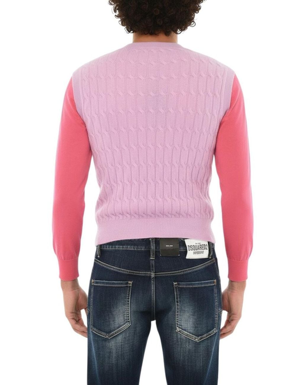 DSquared² Red V Neck Sweater for men