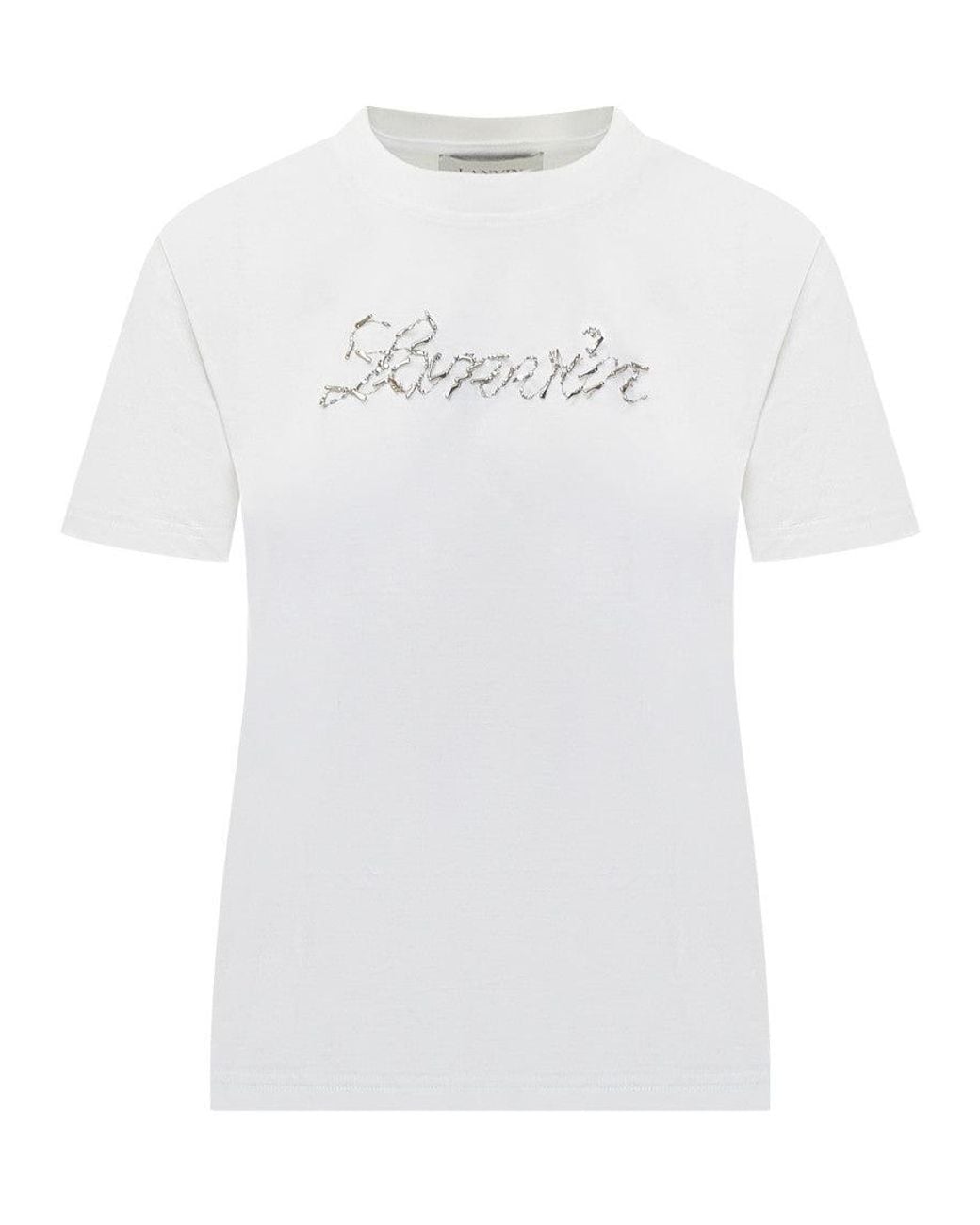 Lanvin White Logo Round Neck T-Shirt