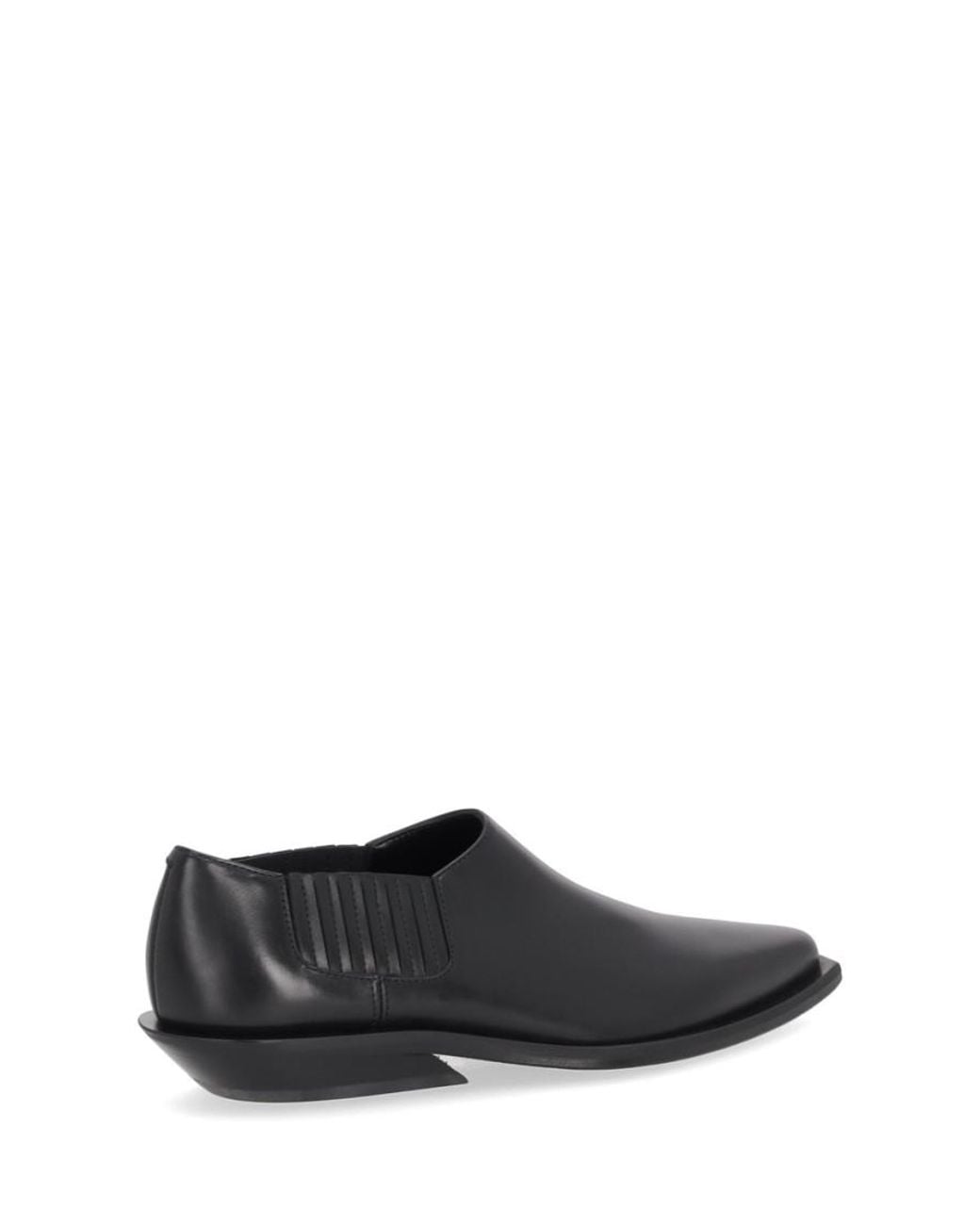 Ann Demeulemeester Gray Leather Loafers