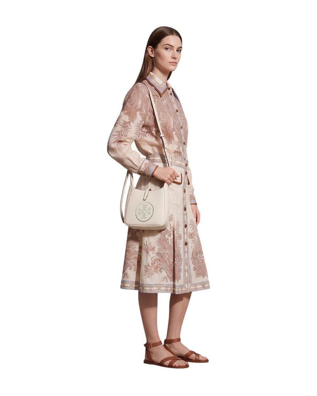 Tory Burch Natural Off Miller Mini Crossbody Bag