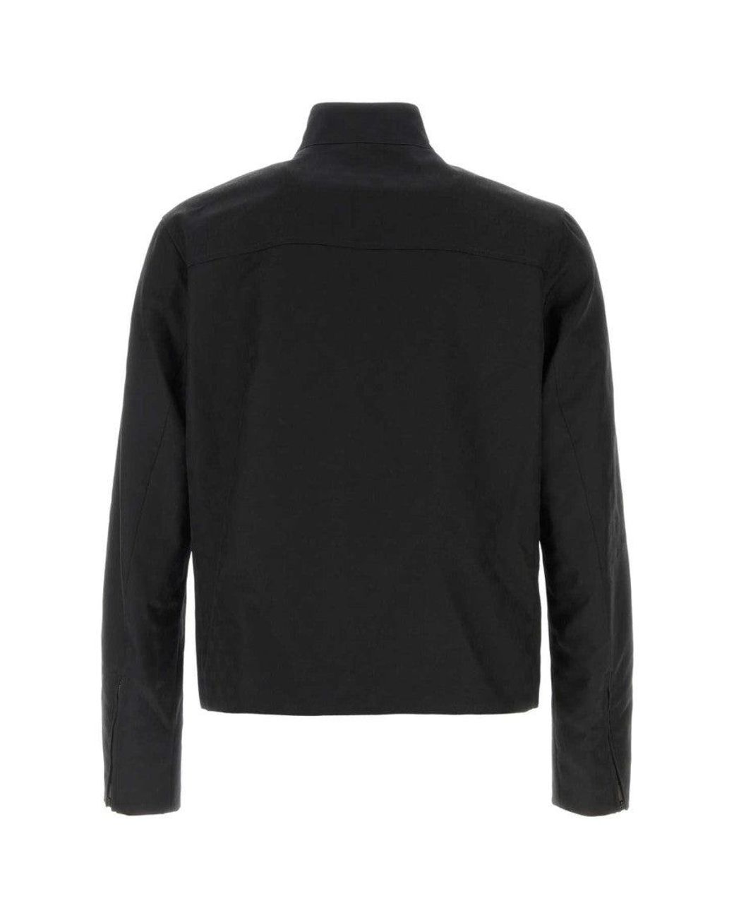 Gucci Black Mock Collar Jackets for men