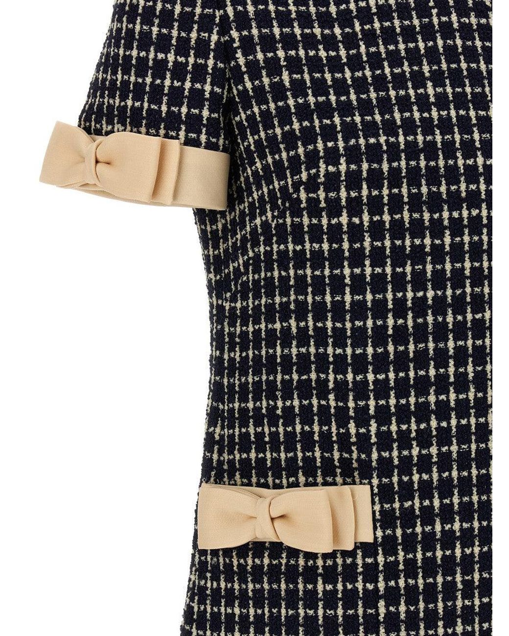 Valentino Black Bouclé Dress