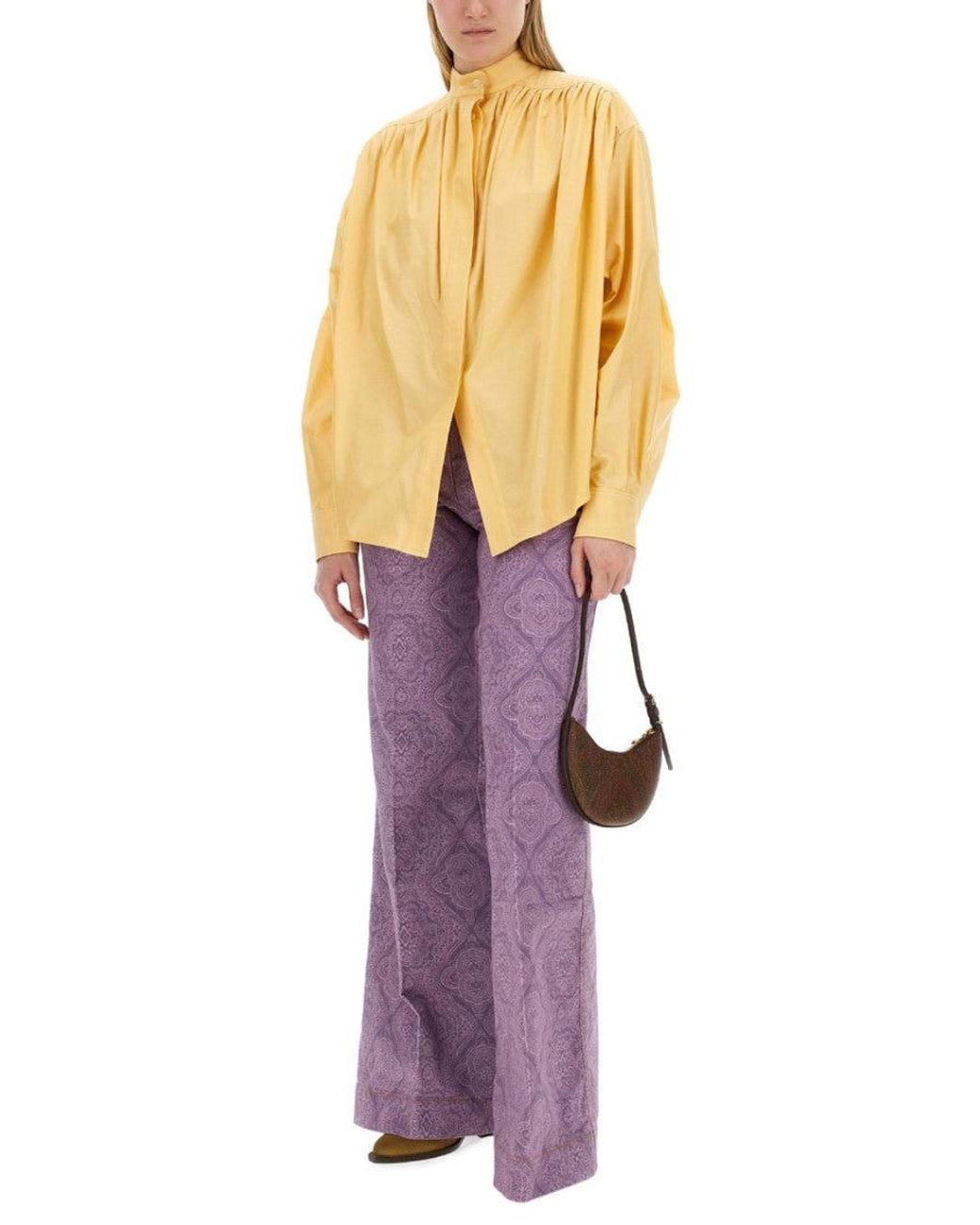 Etro Yellow Regular Solid Shirt