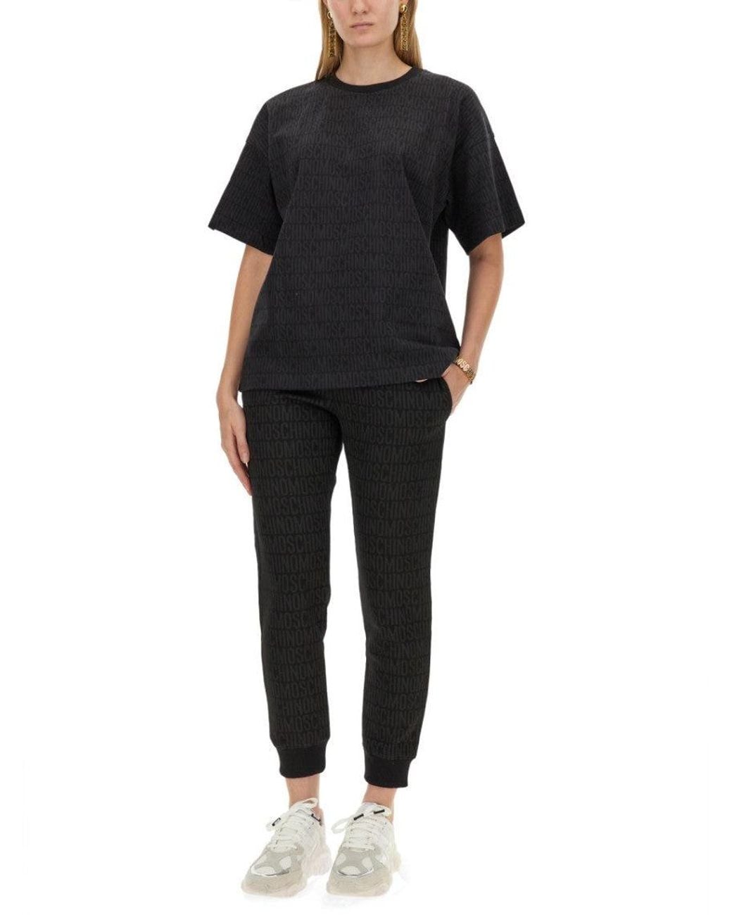 Moschino Black Logo Crew Neck T-Shirt
