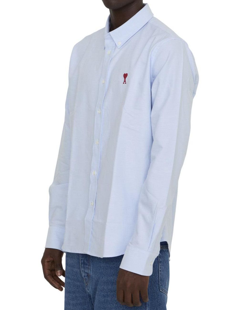 AMI Blue Light Regular Shirt for men