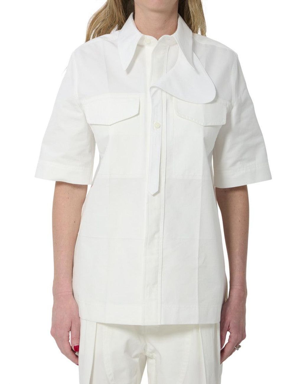 Bottega Veneta White Regular Solid Shirt