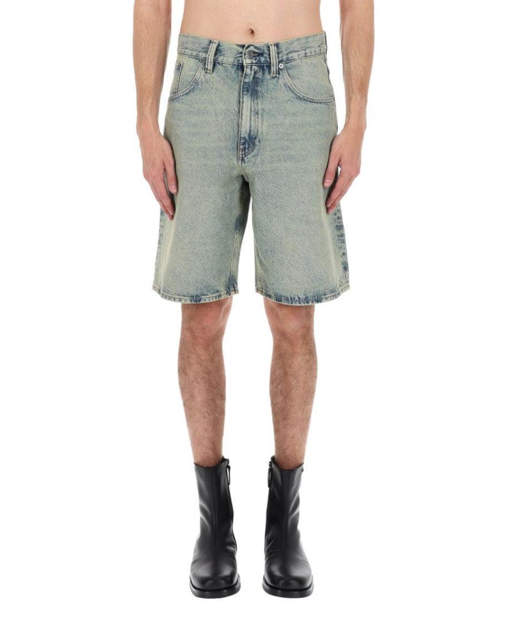 sunflower Gray Denim Solid Shorts for men