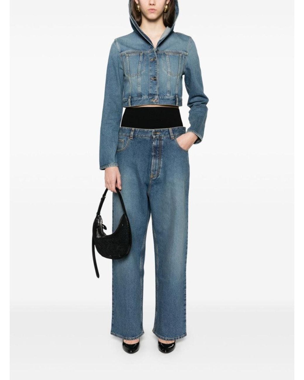 Alaïa Blue Wide Leg Jeans