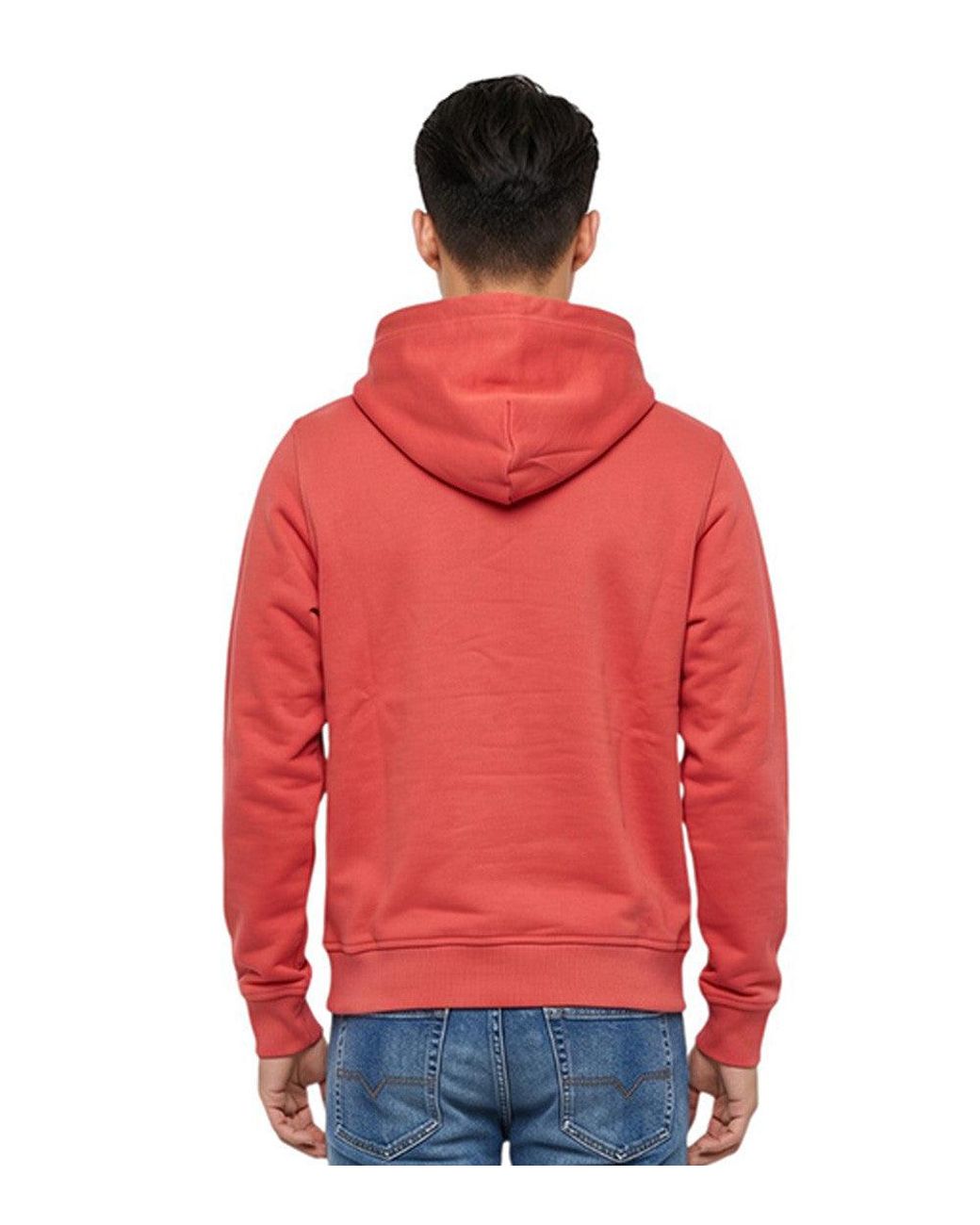 DIESEL Red Logo Regular Hoodie for men