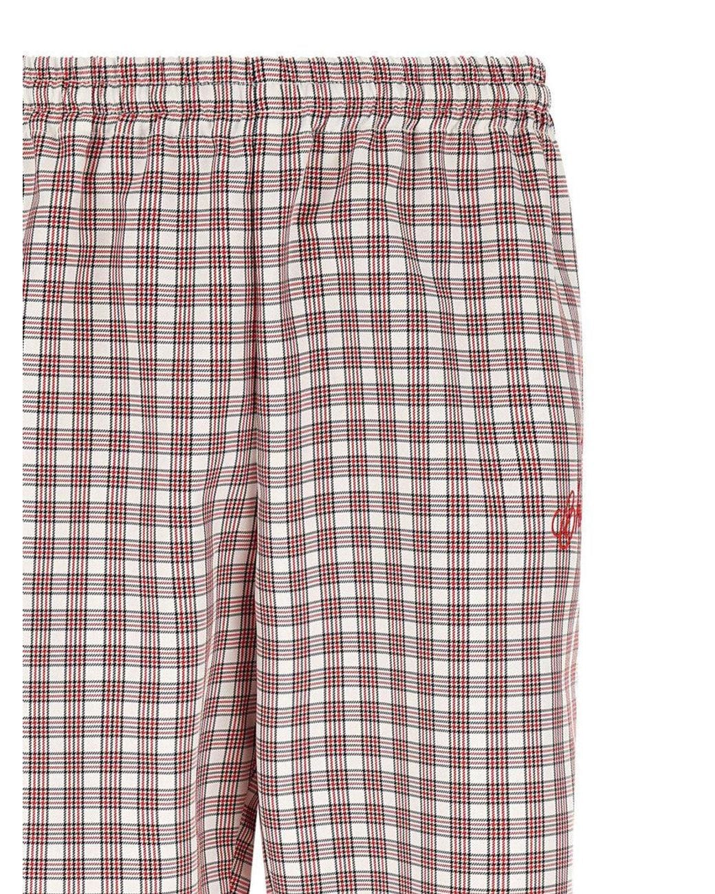 Willy Chavarria Red Straight Drawstring Pants for men