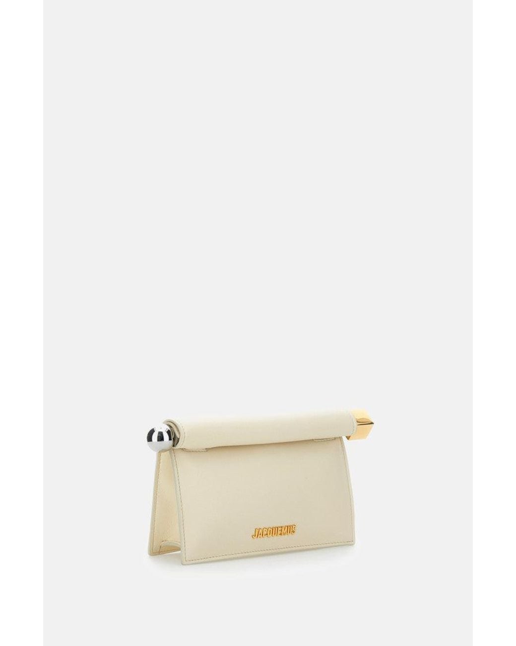 Jacquemus Natural Ivory Rond Carre Clutch