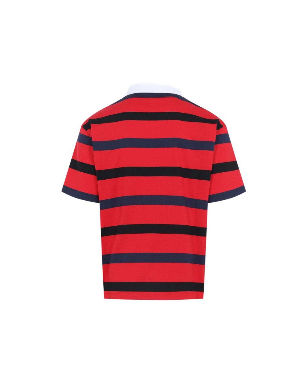 Prada Red Cotton Short Sleeves Polo for men