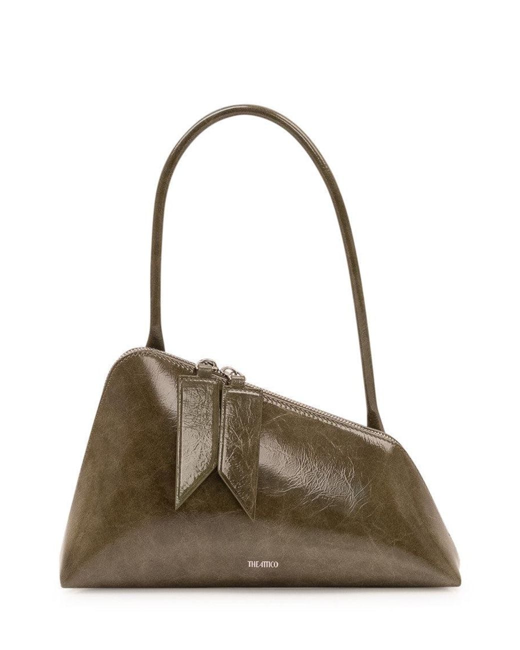 The Attico Brown Sunrise Medium Shoulder Bag