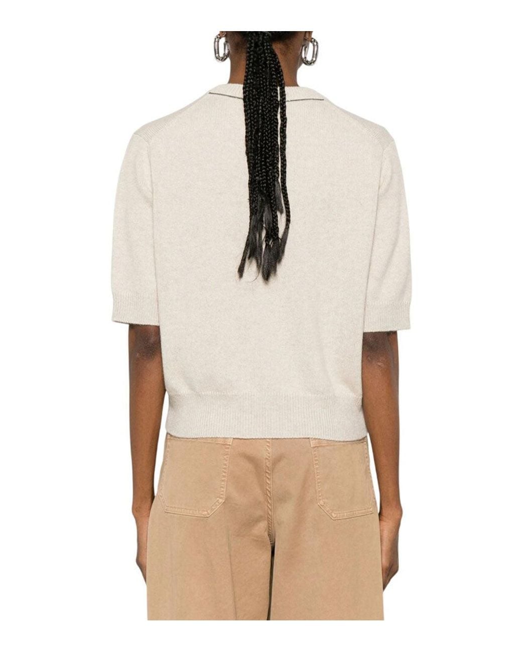 Brunello Cucinelli Natural Crew Neck Sweater