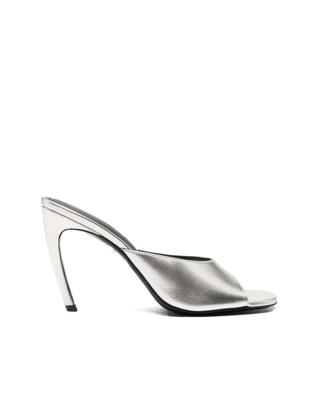 The Attico Metallic Laminated Slip-On Heels