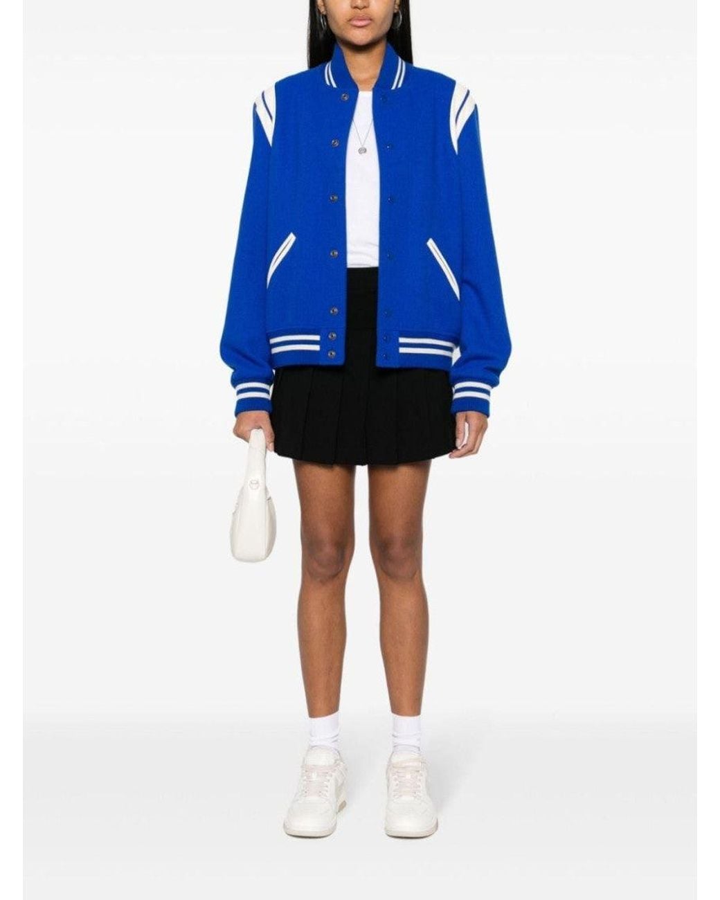 Palm Angels Black Monogram Pleated Skirt