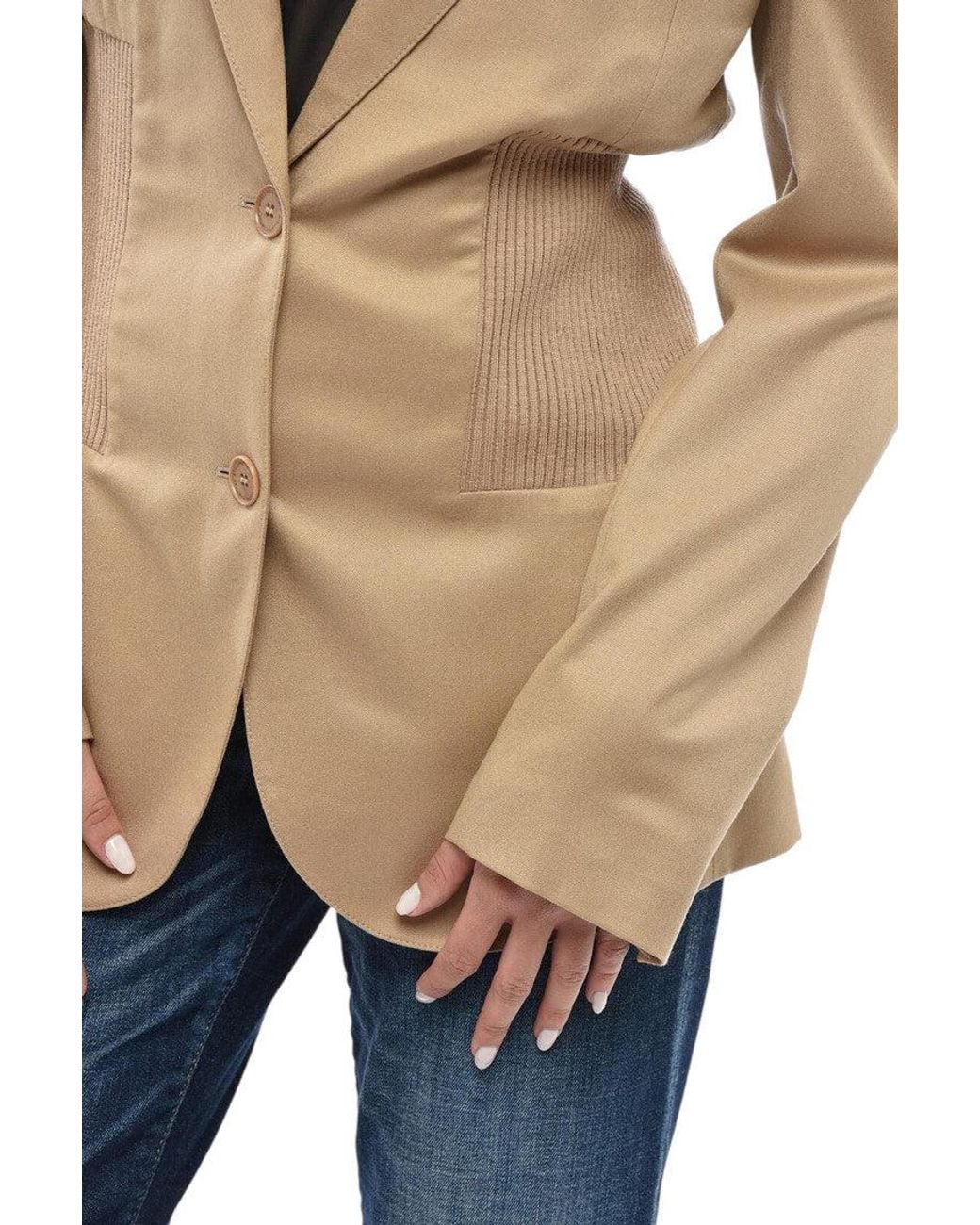 Stella McCartney Natural Notched Lapel Blazer