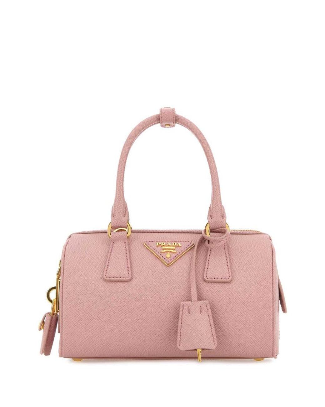 Prada Pink Logo Mini Satchel