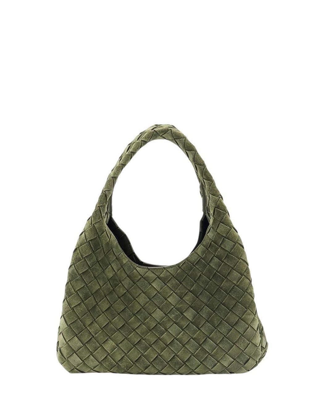 Bottega Veneta Green Campana Small Shoulder Bag