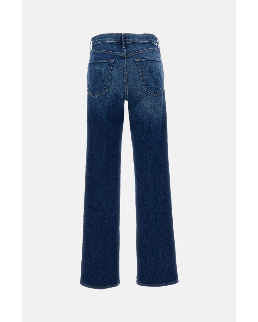 Mother Blue Straight-Leg Jeans