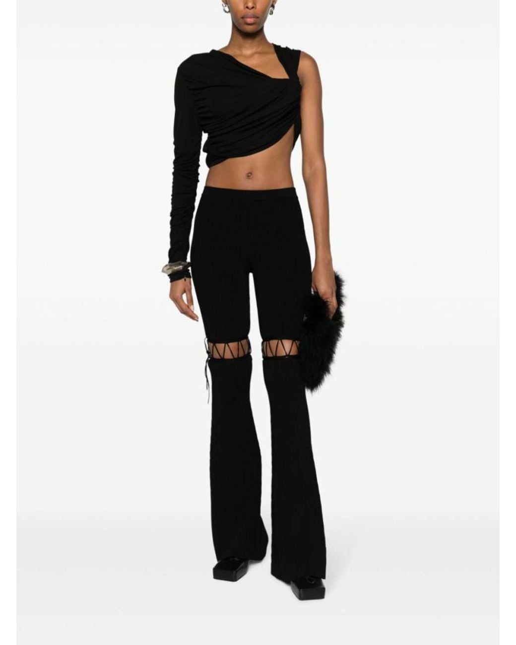 Nensi Dojaka Black Flared Pant