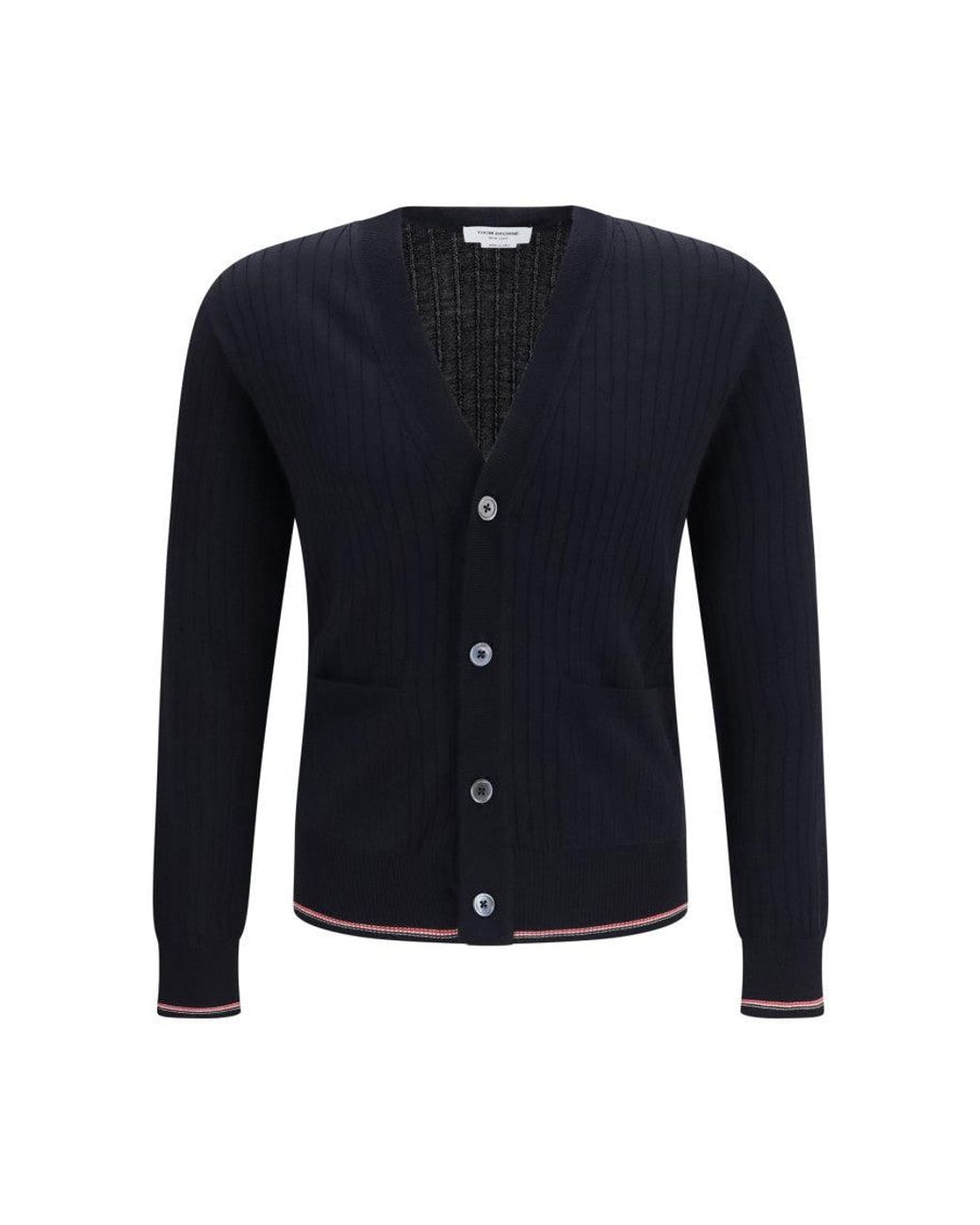Thom Browne Blue Dark Knitted Cardigan for men