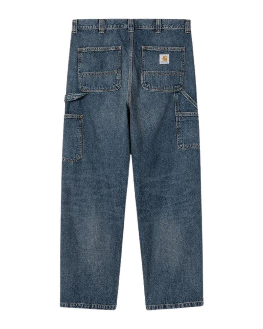 Carhartt Blue Straight Jeans for men