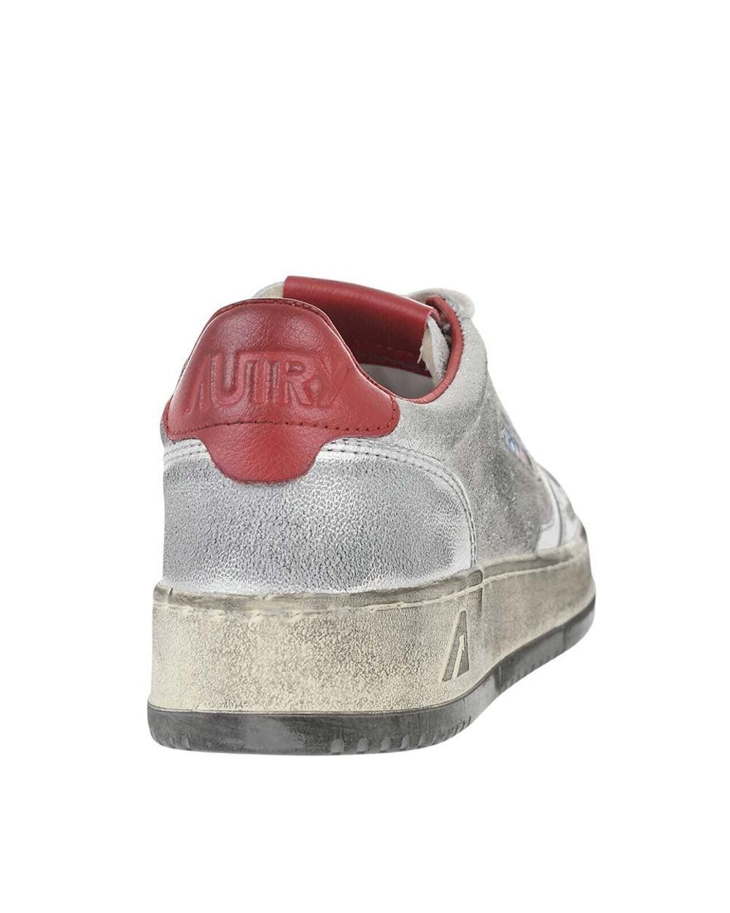 Autry White Super Vintage Metallic Sneakers