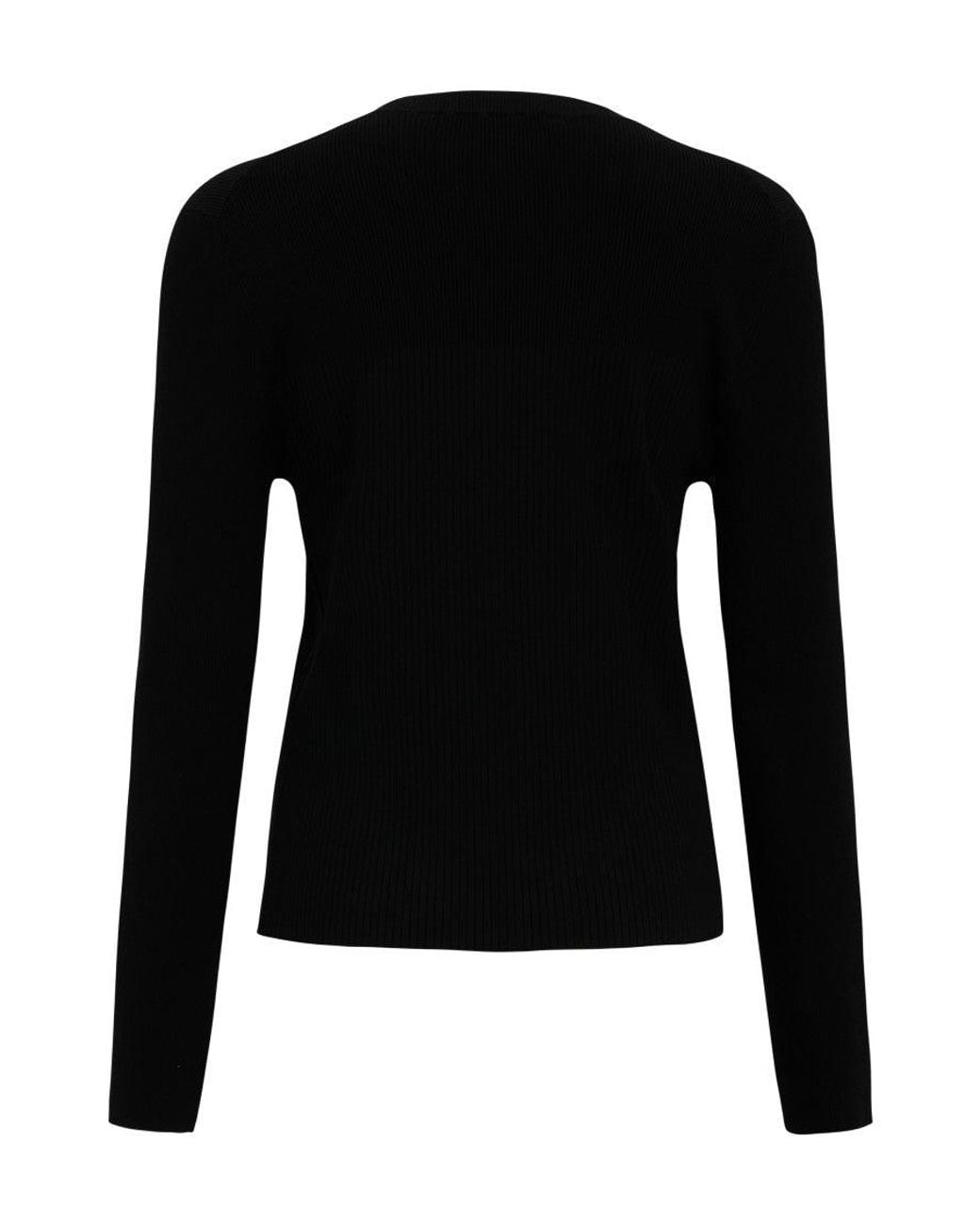 Maison Kitsuné Black Crew Neck Cardigan