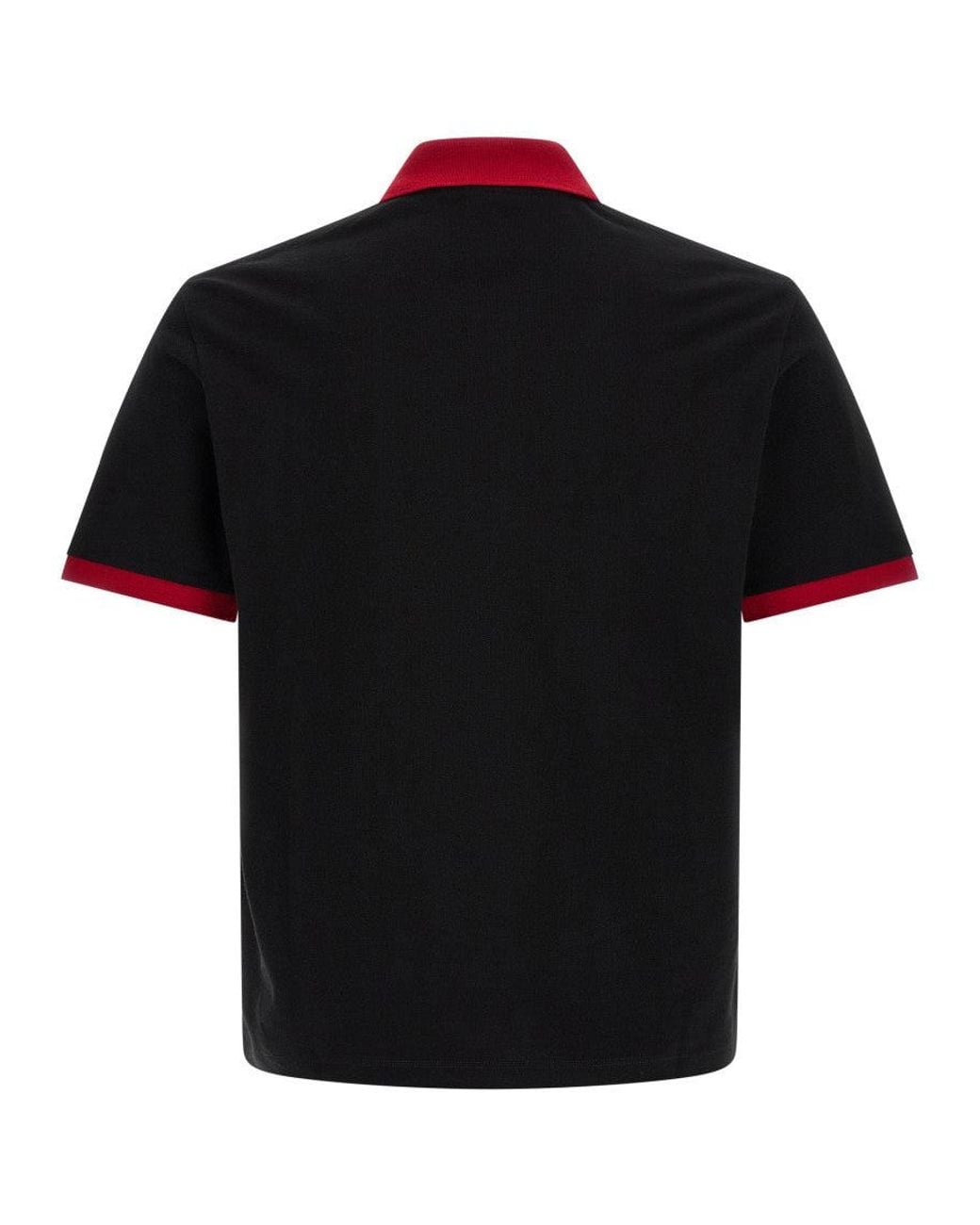 Versace Black Cotton Polo Shirt for men