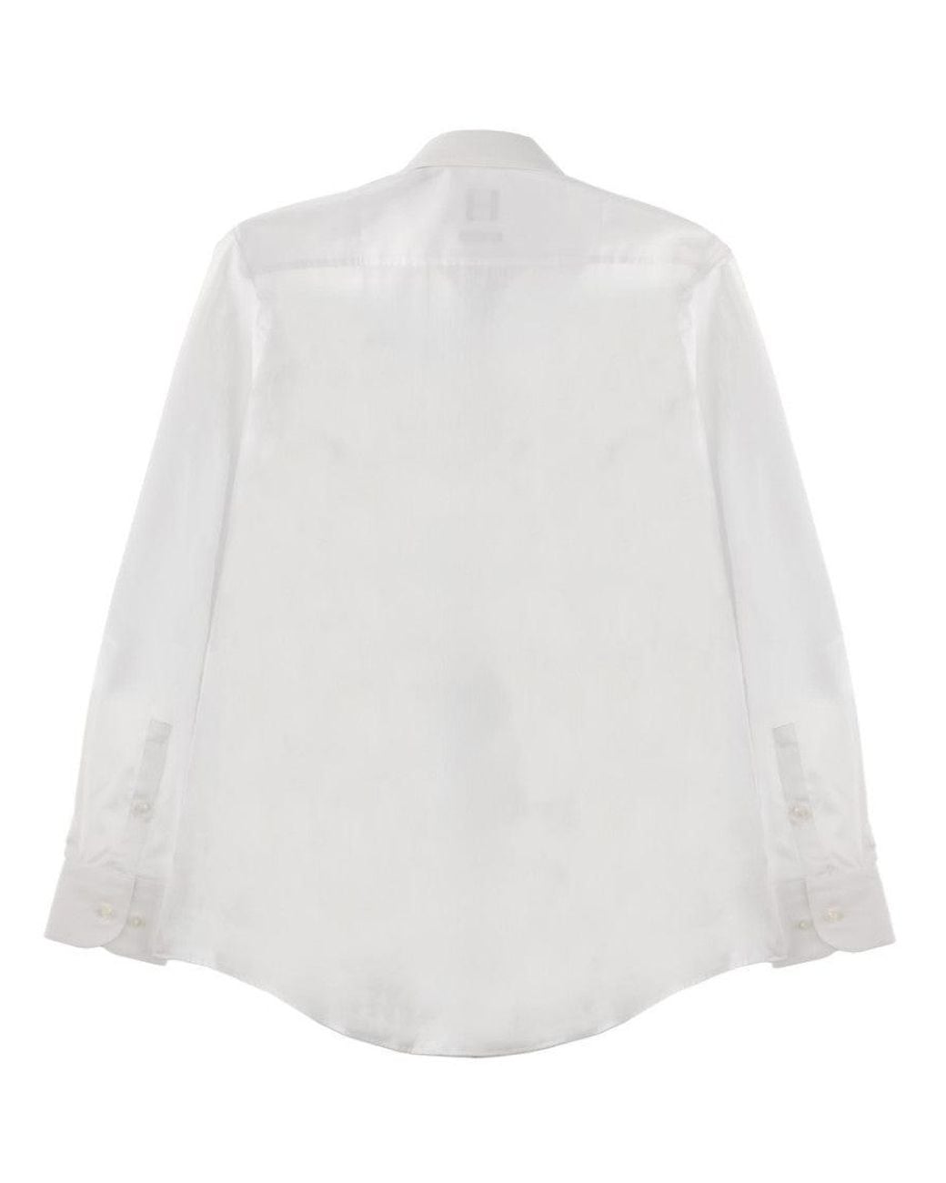 Boss White Regular Solid Shirt for men