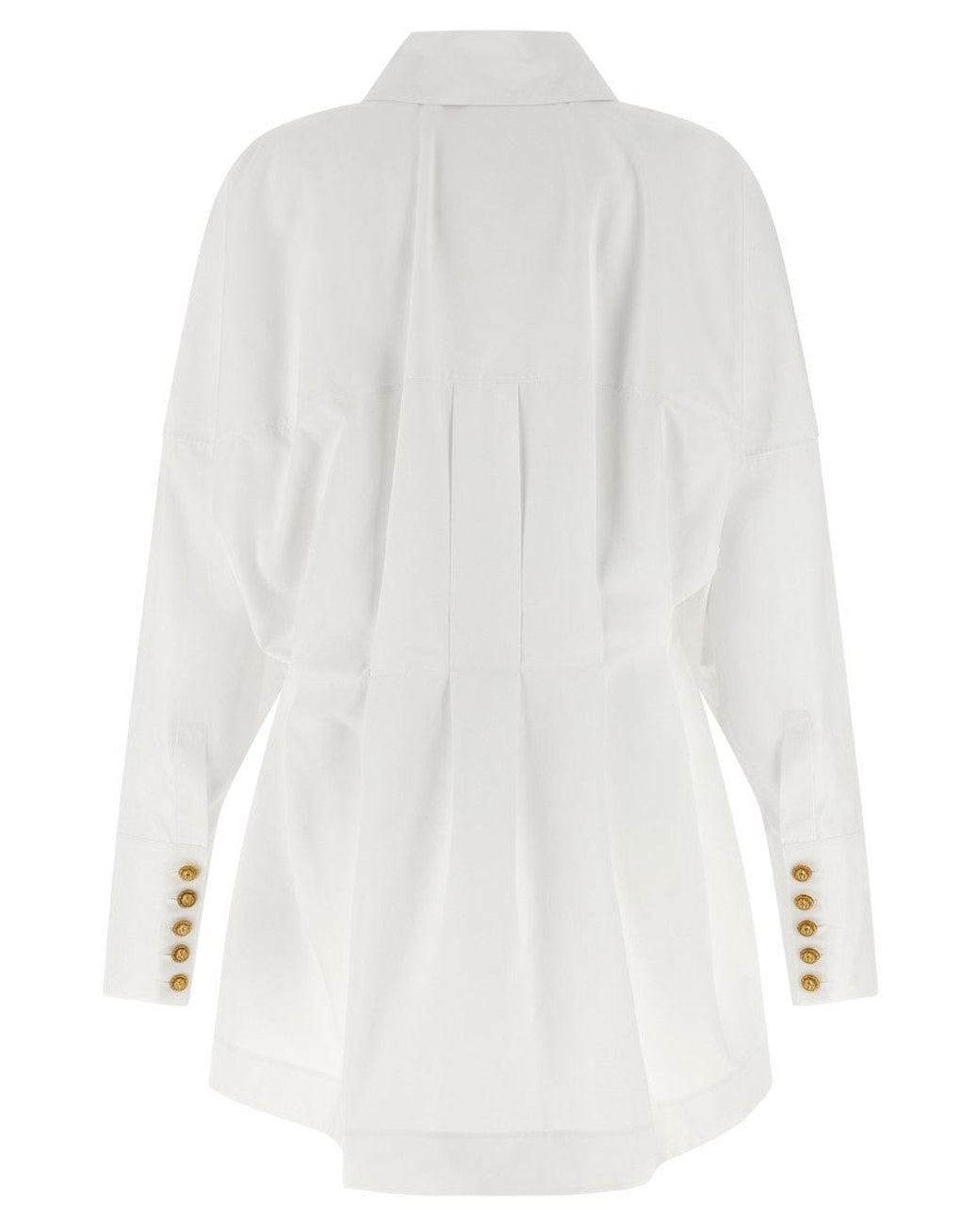 Balmain White Chemisier Dress