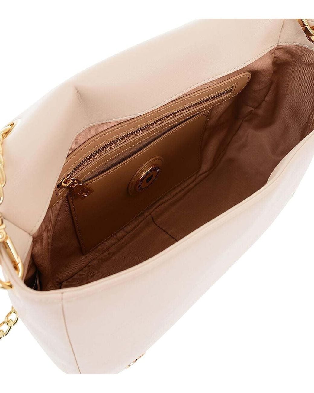 Love Moschino Natural Off Logo Medium Shoulder Bag