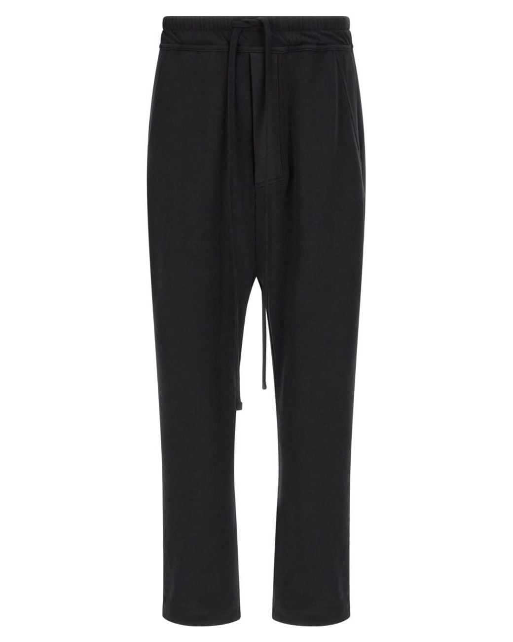 Thom Krom Black Relaxed Drawstring Pants for men
