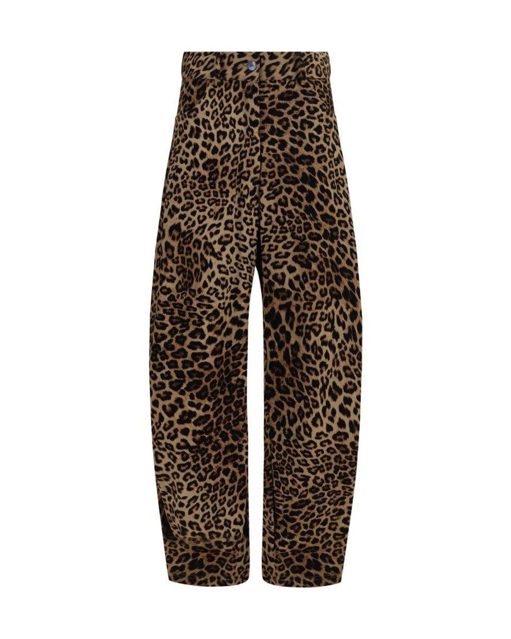 Ella Brown Animal Print Pants