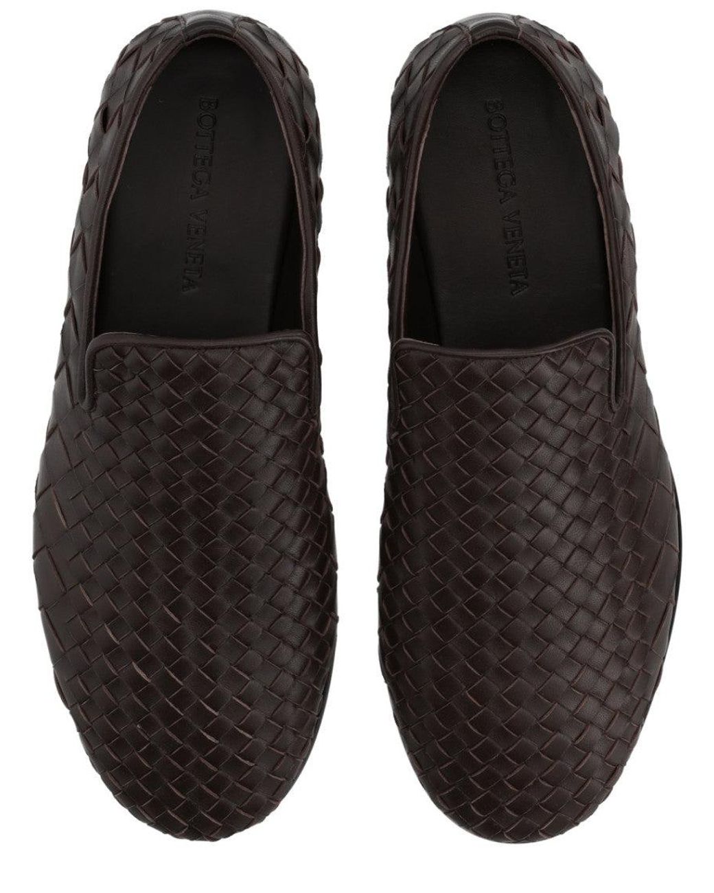 Bottega Veneta Brown Woven Collection Loafers for men