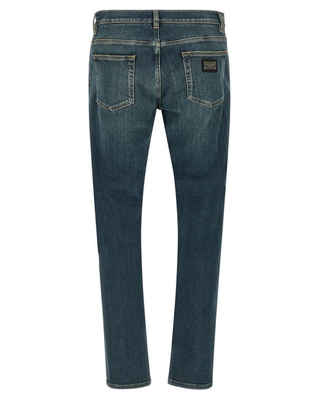 Dolce & Gabbana Blue Slim Jeans for men