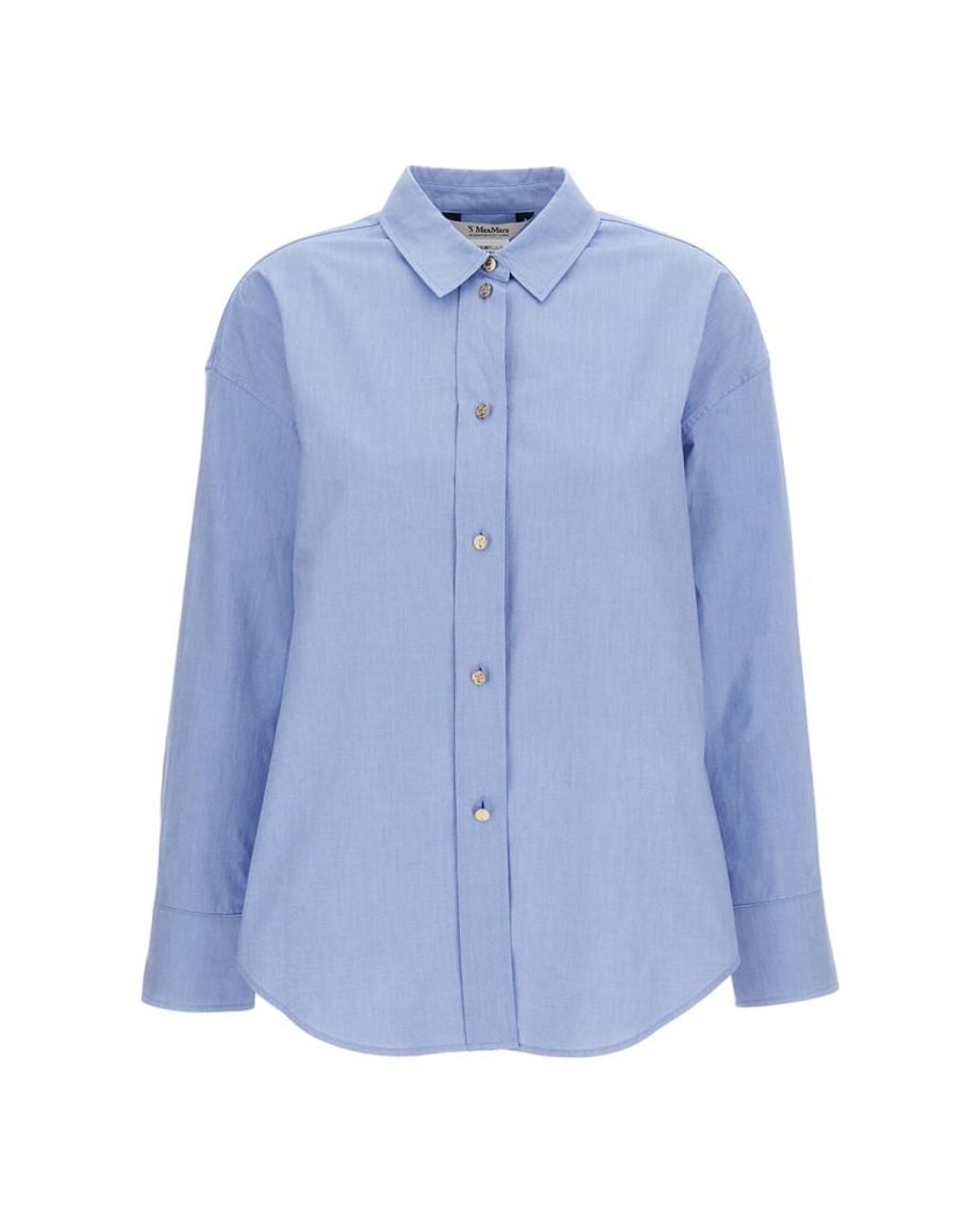 Max Mara Blue Regular Solid Shirt