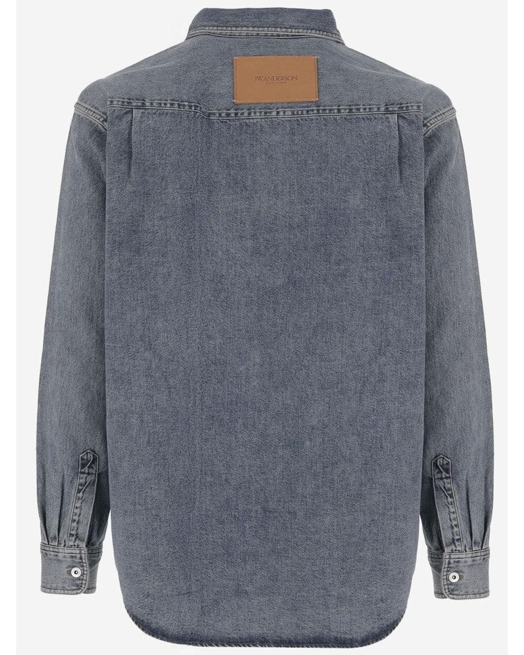 J.W. Anderson Blue Classic Denim Shirt With Contemporary Details for men