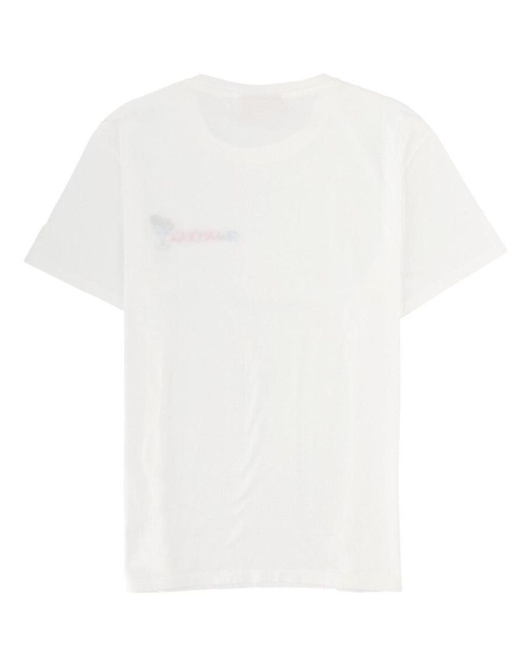 Mc2 Saint Barth White Graphic Crew Neck T-Shirt