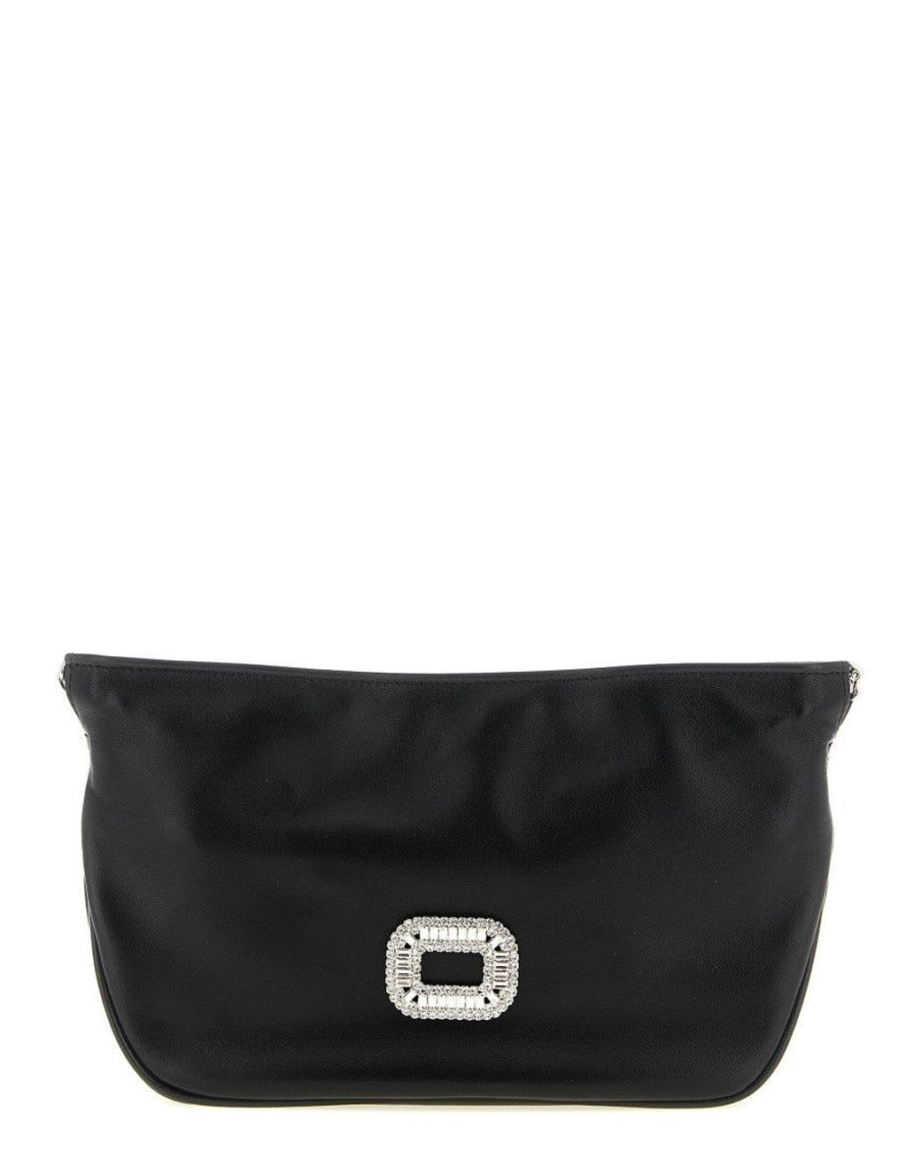 Roger Vivier Black Pilgrim Micro Clutch