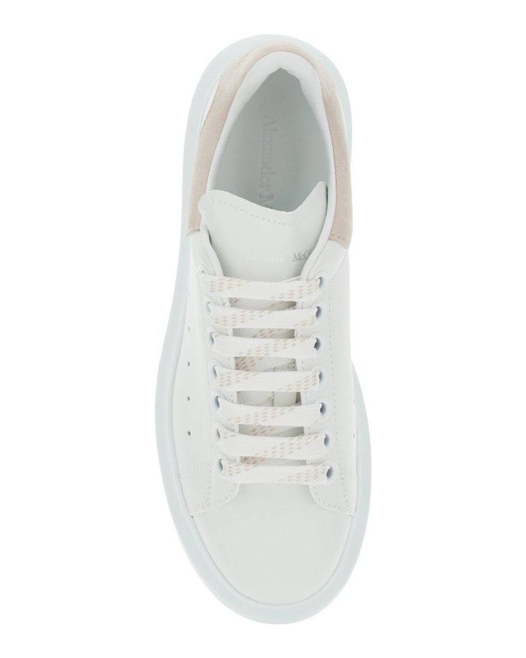 McQueen White Lace Up Sneakers