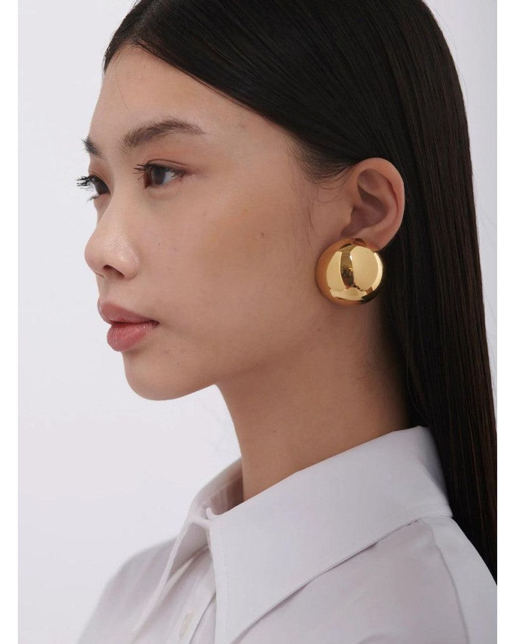FEDERICA TOSI Yellow Golden Luna Earrings