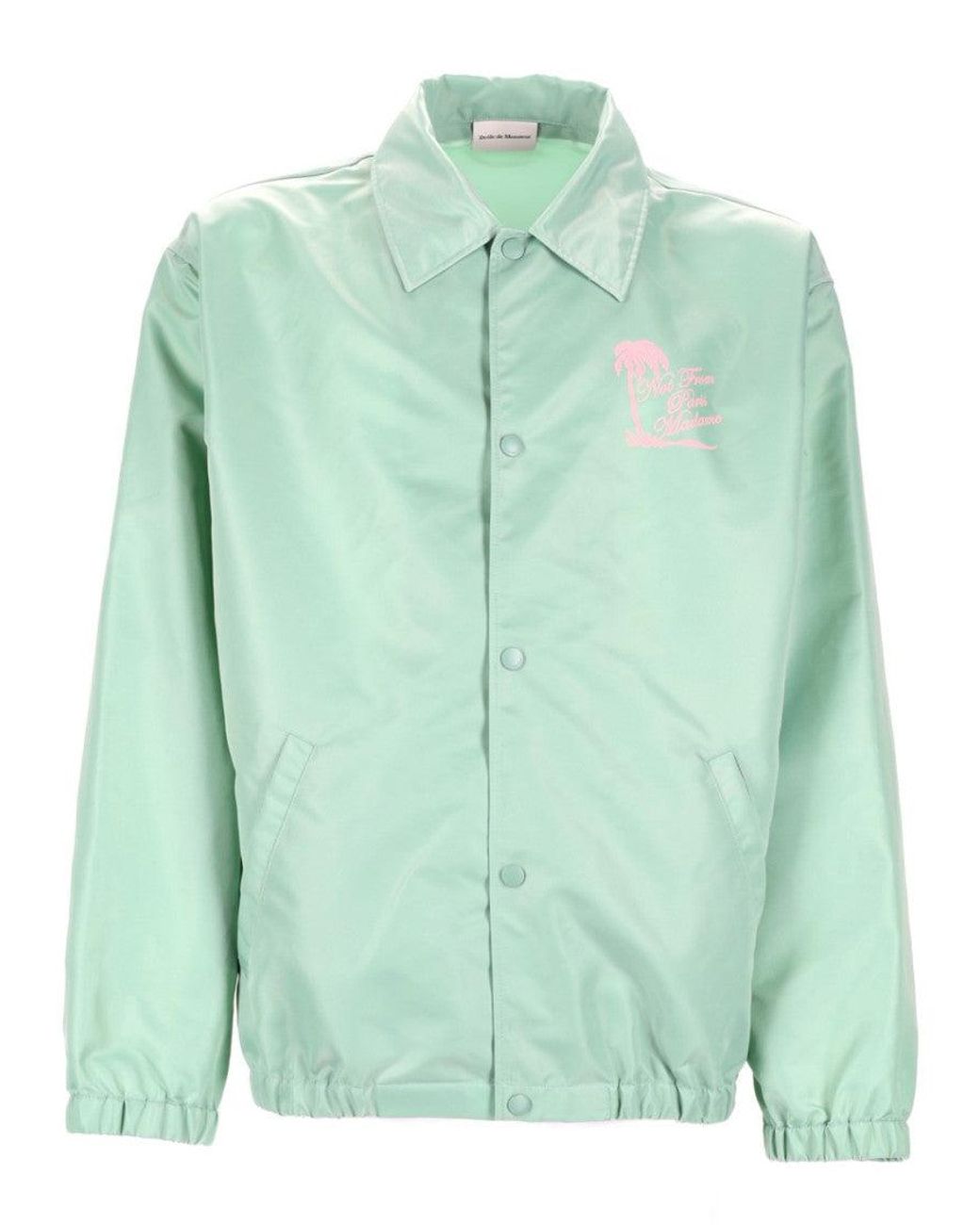 Drole de Monsieur Green Light Graphic Shirt Collar Jacket for men