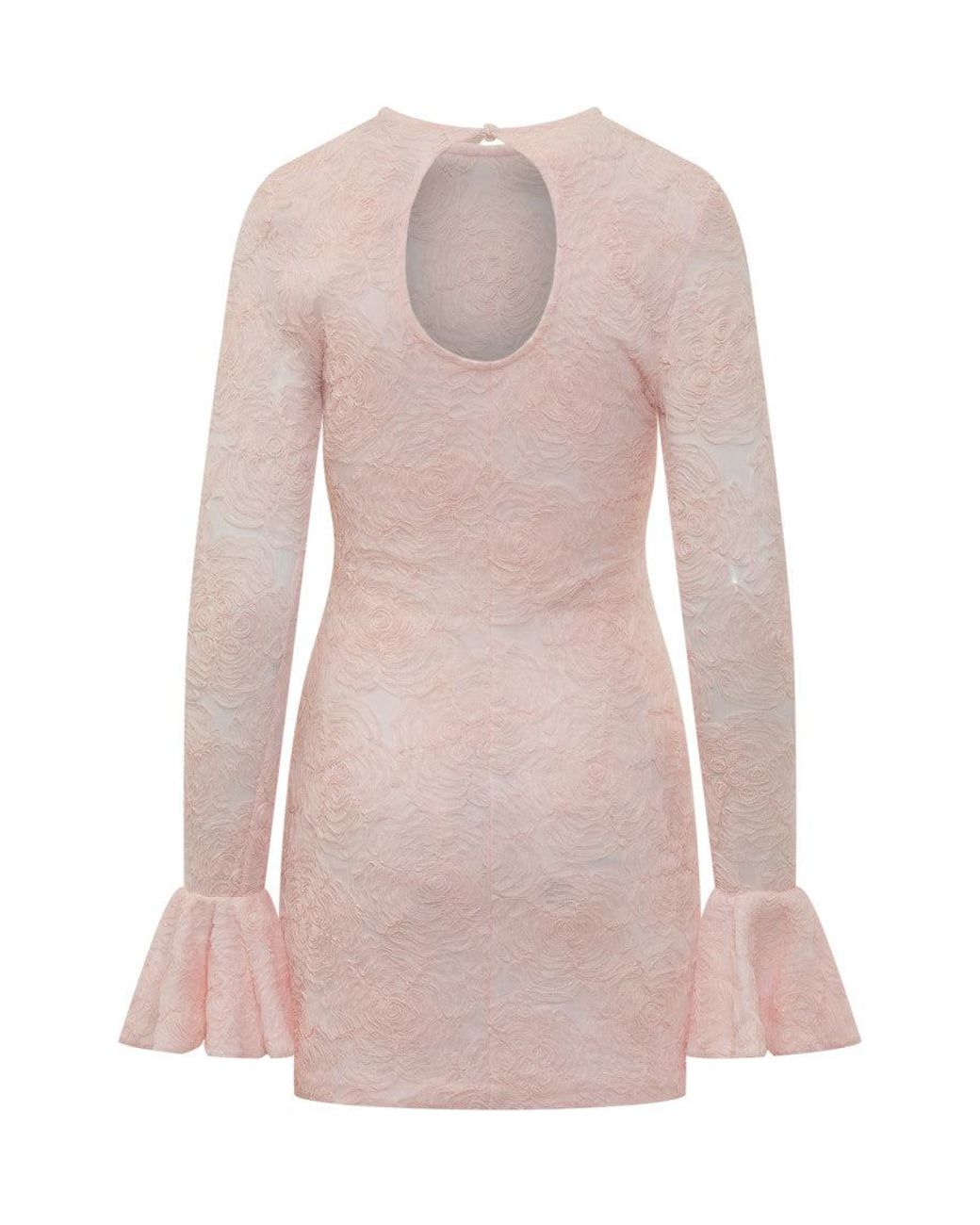 ROTATE BIRGER CHRISTENSEN Pink Mini Tulle Suit With Sleeves
