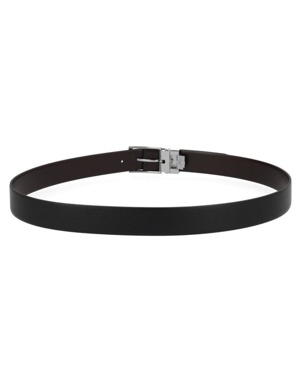 Boss Black Textured Cut To Size Belt for men
