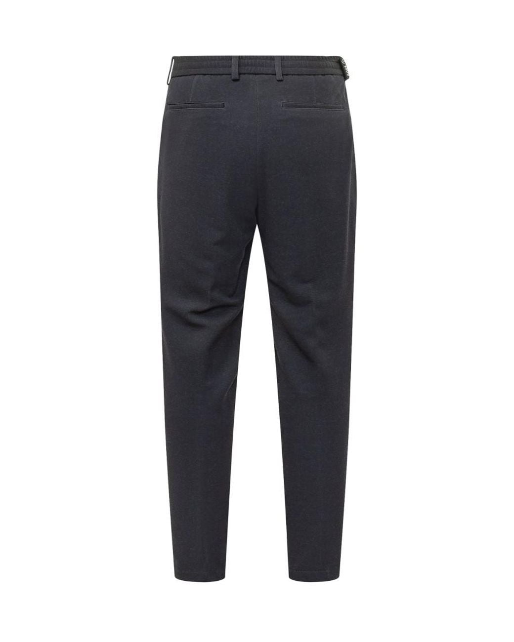 Boss Blue Flat Front Trousers for men