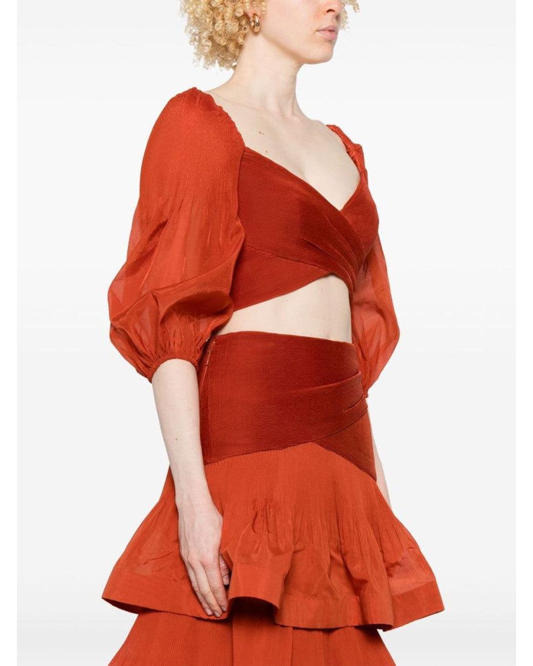Zimmermann Red Pleated Top