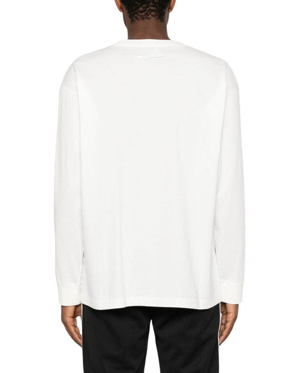 MM6 by Maison Margiela White Full Sleeves T-Shirt for men